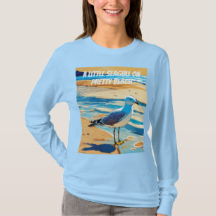 Kleine Seagull am Strand (Design) T-Shirt