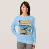 Kleine Seagull am Strand (Design) T-Shirt (Vorne ganz)