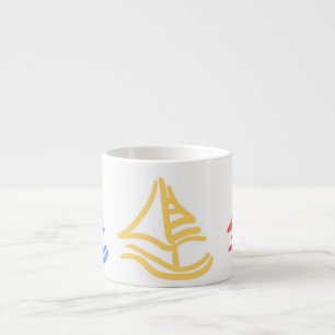 kleine Segelboot-Tasse Espressotasse