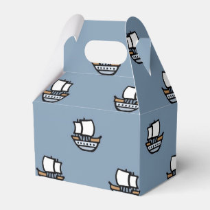 Kleine Segelschiffe auf blauem Meer Favor Box Geschenkschachtel