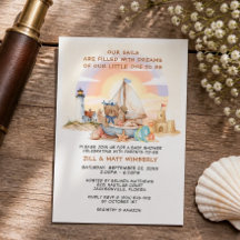 Kleine Segler Nautical Baby Shower Einladung