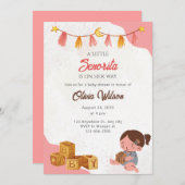 kleine Senorita Baby Dusche Einladung Fiesta (Vorne/Hinten)