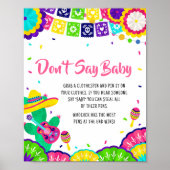 Kleine Senorita Fiesta Babydusche Sprich nicht Bab Poster (Vorne)