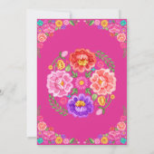 Kleine Senorita Floral Fiesta Girl Babydusche Einladung (Rückseite)