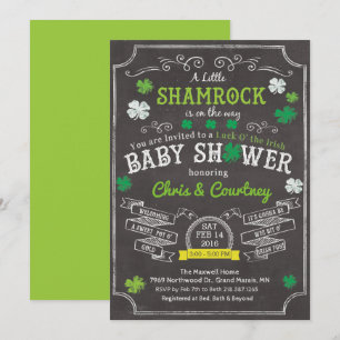 Kleine Shamrock-Baby-Shower-Einladung Einladung