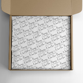 Kleine Skriptbezeichnung und Website-Verpackung Seidenpapier