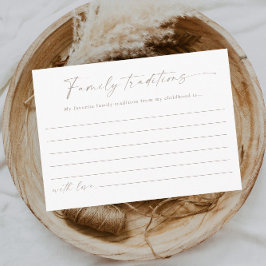 Kleine Skriptfamilie Traditionen Kinderdusche Begleitkarte