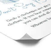 Kleine Slugger Baseball Baby-Dusche Say Baby nicht Poster (Ecke)