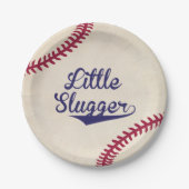 Kleine Slugger Baseball Baby Duschpapier Teller (Vorderseite)