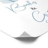 Kleine Slugger Baseball Babydusche Bücher & Gesche Poster (Ecke)