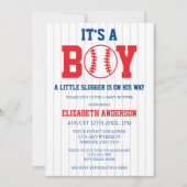 Kleine Slugger Baseball Babydusche Einladung (Vorderseite)