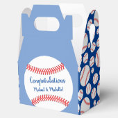Kleine Slugger Baseball Babydusche Geschenkschachtel (Geöffnet)