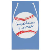 Kleine Slugger Baseball Babydusche Geschenktüte (Rückseite)