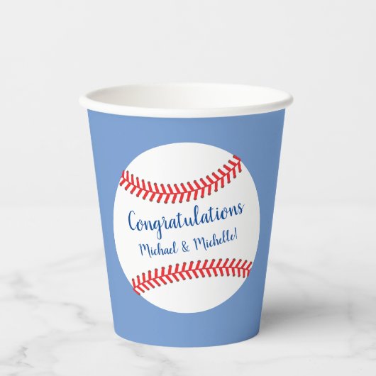 Kleine Slugger Baseball Babydusche  Pappbecher (Vorderseite)