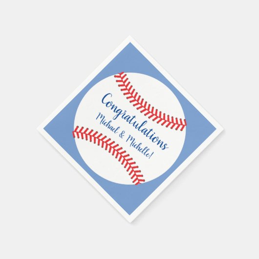 Kleine Slugger Baseball Babydusche Serviette (Ecke)