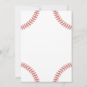 Kleine Slugger Baseball Kleiderdusche Einladung (Rückseite)
