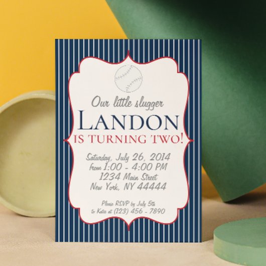 Kleine Slugger Baseball-Party Einladung