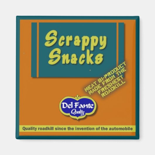 Kleine Snacks Square Magnet (Vorne)