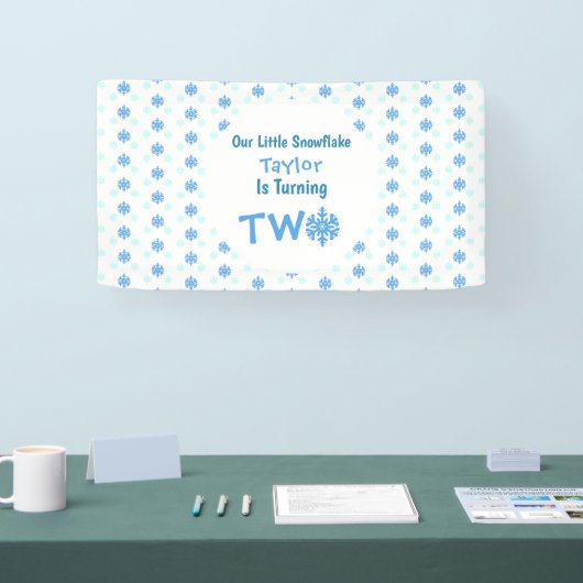 Kleine Snowflake 2. Geburtstag Banner (Messe)