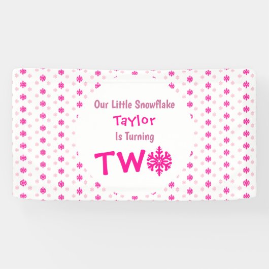 Kleine Snowflake 2. Geburtstag Banner (Horizontal)