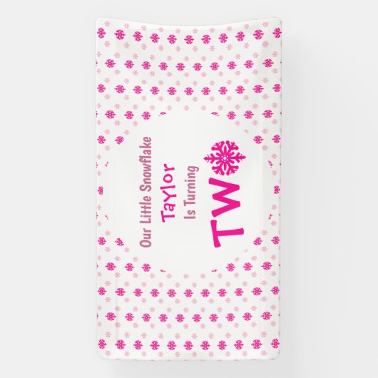 Kleine Snowflake 2. Geburtstag Banner (Vertikal)