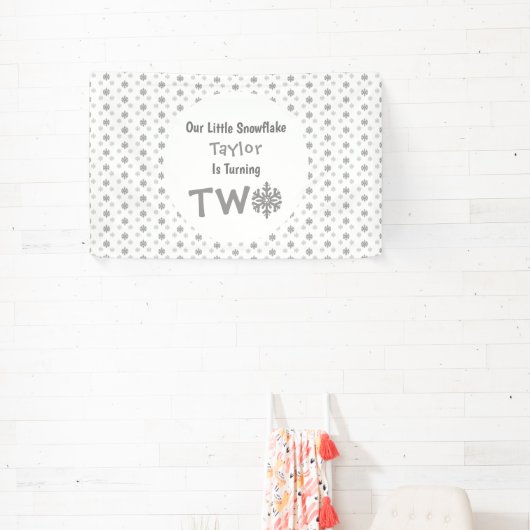 Kleine Snowflake 2. Geburtstag Banner (InSitu)