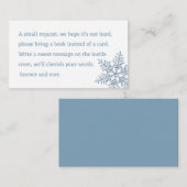 Kleine Snowflake Babydusche bringen ein Buch Mitteilungskarte (Vorne/Hinten)