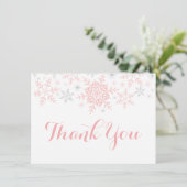 Kleine Snowflake Babydusche Danke (Stehend Vorderseite)