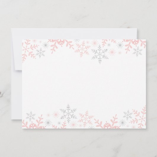 Kleine Snowflake Babydusche Danke (Rückseite)