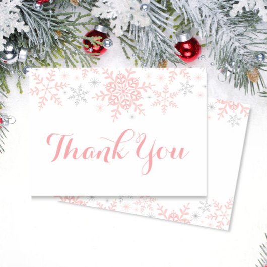 Kleine Snowflake Babydusche Danke