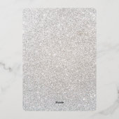 Kleine Snowflake Babydusche Folieneinladung (Rückseite)