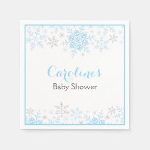Kleine Snowflake Babydusche Napkin Serviette