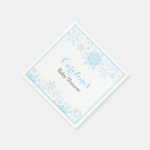 Kleine Snowflake Babydusche Napkin Serviette (Ecke)
