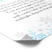 Kleine Snowflake Babydusche Windeln Gedanken signi Poster (Ecke)