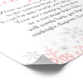 Kleine Snowflake Babydusche Windeln Gedanken signi Poster (Ecke)