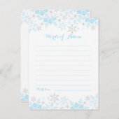 Kleine Snowflake Babydusche Worte des Ratgebers Hinweiskarte (Vorne/Hinten)