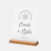 Kleine Snowflake Babyduschkarten & Geschenkssigne Acrylschild (Winkel)