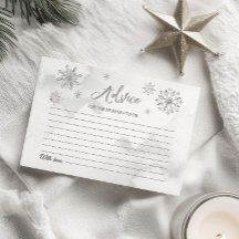 Kleine Snowflake Babyduschratenkarte