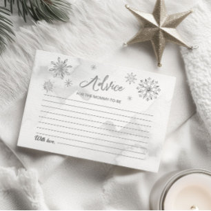 Kleine Snowflake Babyduschratenkarte Einladung