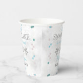 Kleine Snowflake Boys Winter Baby Dusche Pappbecher (Rechts)