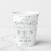 Kleine Snowflake Boys Winter Baby Dusche Pappbecher (Vorderseite)