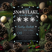 Kleine Snowflake Boys Winter Baby Dusche Real Folieneinladung