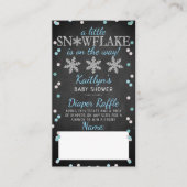 Kleine Snowflake Boys Winter Baby Shower Diaper Begleitkarte (Vorderseite)