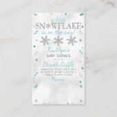 Kleine Snowflake Boys Winter Baby Shower Diaper Begleitkarte (Vorderseite)