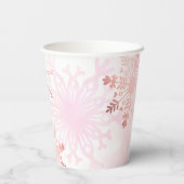 Kleine Snowflake Girl Babydusche Pappbecher (Rückseite)