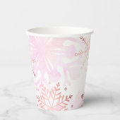 Kleine Snowflake Girl Babydusche Pappbecher (Vorderseite)