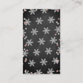 Kleine Snowflake Girls Winter Baby Shower Diaper Begleitkarte (Rückseite)