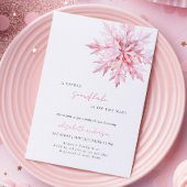 Kleine Snowflake Minimal Girl Babydusche Einladung