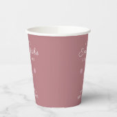 Kleine Snowflake Pink Babydusche Pappbecher (Links)