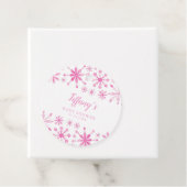 Kleine Snowflake Pink Wasserfarbe Babydusche Geschenkanhänger (Beispiel)